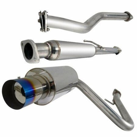 OVERTIME 2.5 in. Inlet N1 Style Catback Exhaust System with Burnt Tip for 05 to 10 Scion TC, 9 x 14 x 40 in. OV126271